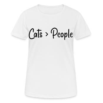 Katzenliebhaber - Frauen T-Shirt atmungsaktiv - Weiß - Vorne - AI Model Female 172 dark (172cm)