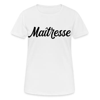 Maîtresse D'école Enseignante Classe Élémentaire - T-shirt respirant Femme - blanc - Devant - AI Model Female 172 dark (172cm)
