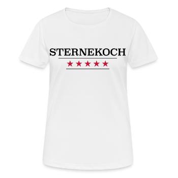 Sternekoch - Frauen T-Shirt atmungsaktiv - Weiß - Vorne - AI Model Female 172 dark (172cm)