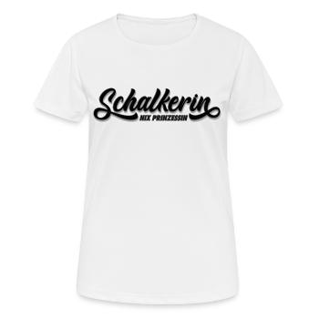 Nix Prinzessin Schalkerin! | Gelsenkirchen Schalke - Frauen T-Shirt atmungsaktiv - Weiß - Vorne - AI Model Female 172 dark (172cm)