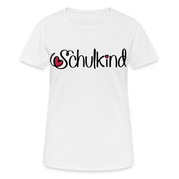 Schulkind - Frauen T-Shirt atmungsaktiv - Weiß - Vorne - AI Model Female 172 dark (172cm)