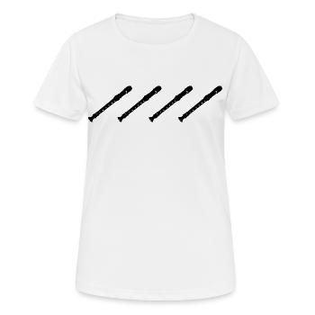 Flûtes - T-shirt respirant Femme - blanc - Devant - AI Model Female 172 dark (172cm)