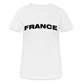 Frankreich - Frauen T-Shirt atmungsaktiv - Weiß - Vorne - AI Model Female 172 dark (172cm)