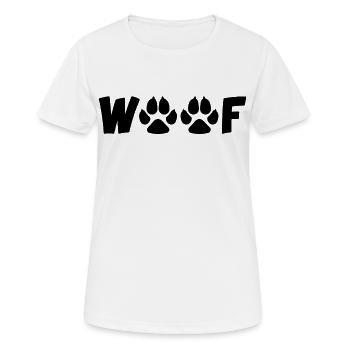 Barking dog (black) - Women's Breathable T-Shirt - white - Front - AI Model Female 172 dark (172cm)