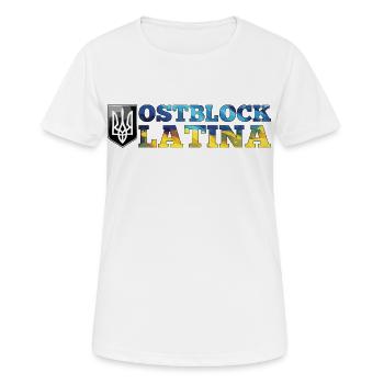 Ostblock Latina Ukrainerin Ukraine Geschenk - Frauen T-Shirt atmungsaktiv - Weiß - Vorne - AI Model Female 172 dark (172cm)