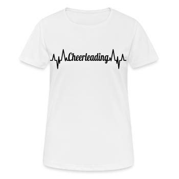 Cheerleader Herzklopfen - Frauen T-Shirt atmungsaktiv - Weiß - Vorne - AI Model Female 172 dark (172cm)