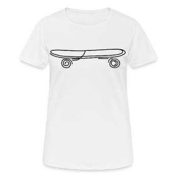 Skateboard - T-shirt respirant Femme - blanc - Devant - AI Model Female 172 dark (172cm)
