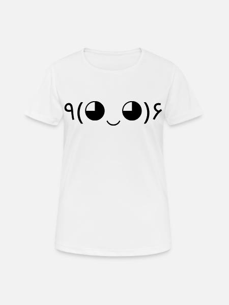 Cheers Emote ٩(◕‿◕)۶ Hooray Kaomoji - Women's Breathable T-Shirt - white