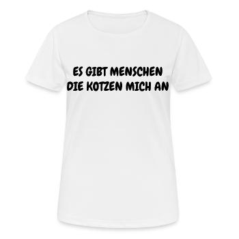 Menschen kotzen mich an - Frauen T-Shirt atmungsaktiv - Weiß - Vorne - AI Model Female 172 dark (172cm)