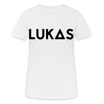 Vorname Lukas - Frauen T-Shirt atmungsaktiv - Weiß - Vorne - AI Model Female 172 dark (172cm)