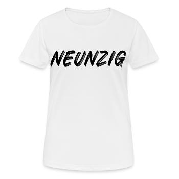 90 / Neunzig / 90. Geburtstag - Frauen T-Shirt atmungsaktiv - Weiß - Vorne - AI Model Female 172 dark (172cm)