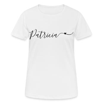 Patricia Prénom décoratif - T-shirt respirant Femme - blanc - Devant - AI Model Female 172 dark (172cm)