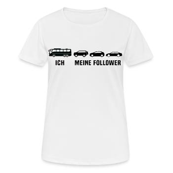 Busfahrer Linienbus Meine Follower Bus - Frauen T-Shirt atmungsaktiv - Weiß - Vorne - AI Model Female 172 dark (172cm)