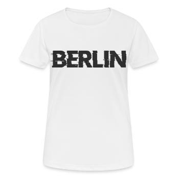 Lettrage Berlinois - T-shirt respirant Femme - blanc - Devant - AI Model Female 172 dark (172cm)