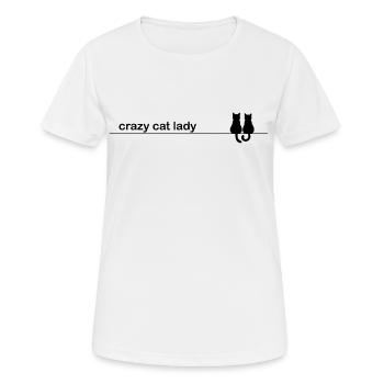 Crazy Cat Lady – Funny Cat Saying - Women's Breathable T-Shirt - white - Front - AI Model Female 172 dark (172cm)