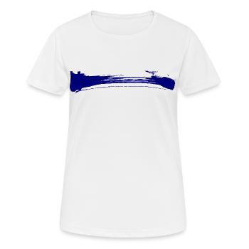 Stripes - Brush Stroke - Women's Breathable T-Shirt - white - Front - AI Model Female 172 dark (172cm)