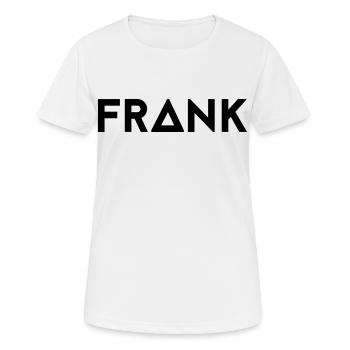 Prénom Frank - T-shirt respirant Femme - blanc - Devant - AI Model Female 172 dark (172cm)
