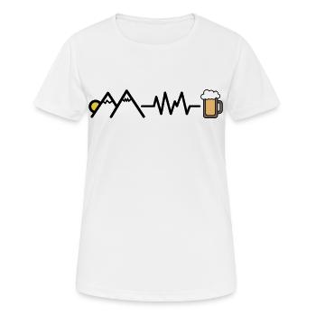 Bergsteiger - Frauen T-Shirt atmungsaktiv - Weiß - Vorne - AI Model Female 172 dark (172cm)