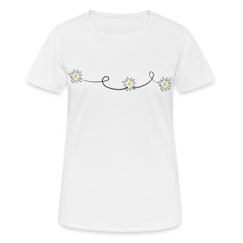 Edelweiss - Frauen T-Shirt atmungsaktiv - Weiß - Vorne - AI Model Female 172 dark (172cm)