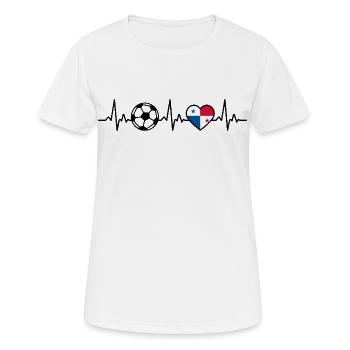 Panama Fußball Herzschlag Panama - Frauen T-Shirt atmungsaktiv - Weiß - Vorne - AI Model Female 172 dark (172cm)