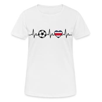 Costa Rica Football Heartbeat Costa Rica - T-shirt respirant Femme - blanc - Devant - AI Model Female 172 dark (172cm)