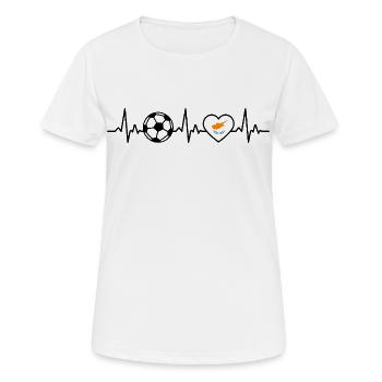 Chypre Football Heartbeat Chypre - T-shirt respirant Femme - blanc - Devant - AI Model Female 172 dark (172cm)