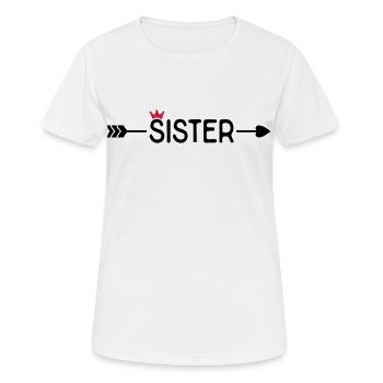 Sister - Women's Breathable T-Shirt - white - Front - AI Model Female 172 dark (172cm)