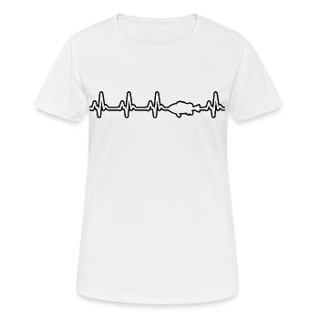 Angler Fischerei Fisch Herzlinie - Frauen T-Shirt atmungsaktiv - Weiß - Vorne - AI Model Female 172 dark (172cm)