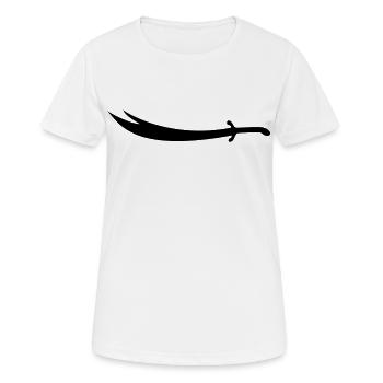 Ali Schwert Zülfikar - Frauen T-Shirt atmungsaktiv - Weiß - Vorne - AI Model Female 172 dark (172cm)