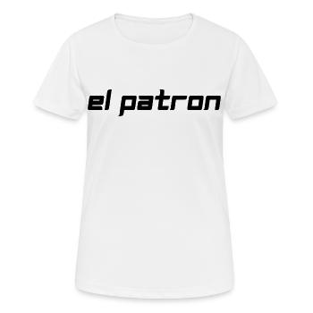 El Patron – Der Chef Look - Frauen T-Shirt atmungsaktiv - Weiß - Vorne - AI Model Female 172 dark (172cm)