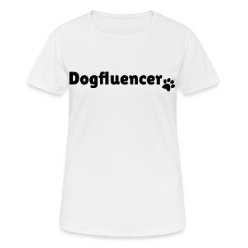 Dogfluencer influencer design gift - Women's Breathable T-Shirt - white - Front - AI Model Female 172 dark (172cm)