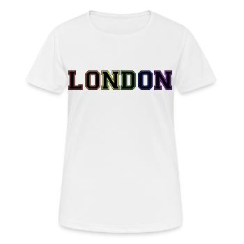 London Varsity Rainbow - Women's Breathable T-Shirt - white - Front - AI Model Female 172 dark (172cm)