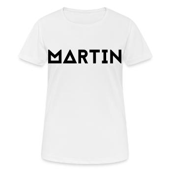 Vorname Martin - Frauen T-Shirt atmungsaktiv - Weiß - Vorne - AI Model Female 172 dark (172cm)