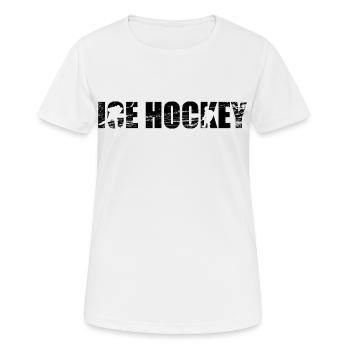 Eishockeyspieler - Frauen T-Shirt atmungsaktiv - Weiß - Vorne - AI Model Female 172 dark (172cm)