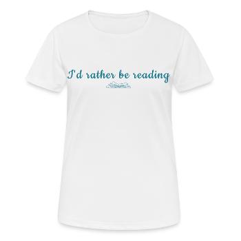 Je préfère lire - T-shirt respirant Femme - blanc - Devant - AI Model Female 172 dark (172cm)