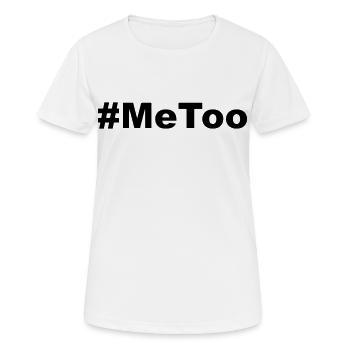 Mouvement #MeToo hashtag * - T-shirt respirant Femme - blanc - Devant - AI Model Female 172 dark (172cm)