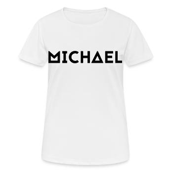 Prénom Michael - T-shirt respirant Femme - blanc - Devant - AI Model Female 172 dark (172cm)