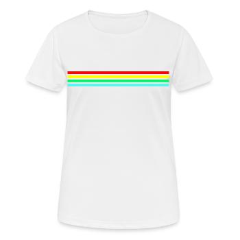 Raider rétro néon compatible - T-shirt respirant Femme - blanc - Devant - AI Model Female 172 dark (172cm)
