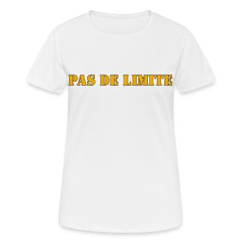 PAS DE LIMITE - T-shirt respirant Femme - blanc - Devant - AI Model Female 172 dark (172cm)