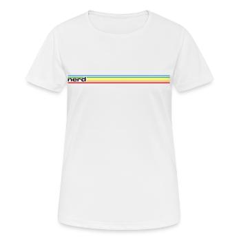 NERDY forever - nerd Rainbow - Frauen T-Shirt atmungsaktiv - Weiß - Vorne - AI Model Female 172 dark (172cm)