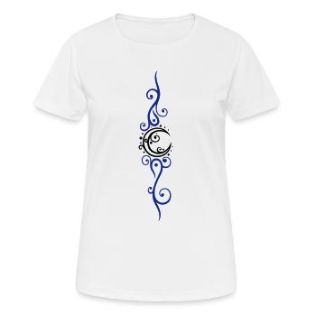 Filigree moon with ornament and stars. - Women's Breathable T-Shirt - white - Front - AI Model Female 172 dark (172cm)