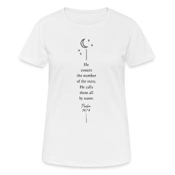 Stars By Name - Frauen T-Shirt atmungsaktiv - Weiß - Vorne - AI Model Female 172 dark (172cm)