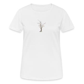 Baum - Frauen T-Shirt atmungsaktiv - Weiß - Vorne - AI Model Female 172 dark (172cm)