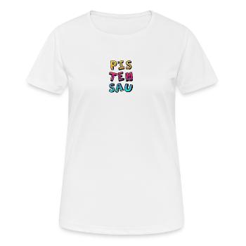 Pistensau Après-Ski Skiing Comic cool quotes - Women's Breathable T-Shirt - white - Front - AI Model Female 172 dark (172cm)