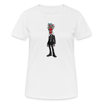 Abstrakte Maskenheld im Punklook - Frauen T-Shirt atmungsaktiv - Weiß - Vorne - AI Model Female 172 dark (172cm)