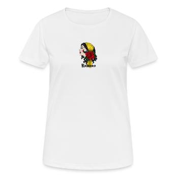 LennyLindellGipsyRomano copyrightRomanoblack - T-shirt respirant Femme - blanc - Devant - AI Model Female 172 dark (172cm)