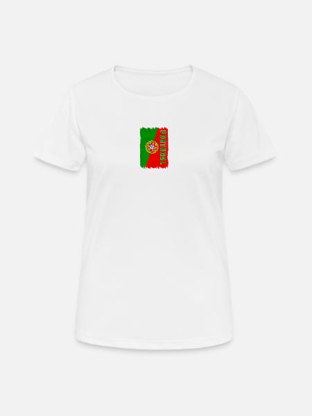 Portugal Nationalflagge - Frauen T-Shirt atmungsaktiv - Weiß