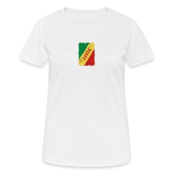 Congo flag - Women's Breathable T-Shirt - white - Front - AI Model Female 172 dark (172cm)