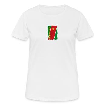 Drapeau de Guadeloupe - T-shirt respirant Femme - blanc - Devant - AI Model Female 172 dark (172cm)