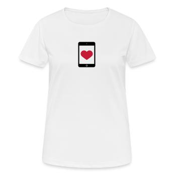 Love Smartphone Tablet - T-shirt respirant Femme - blanc - Devant - AI Model Female 172 dark (172cm)